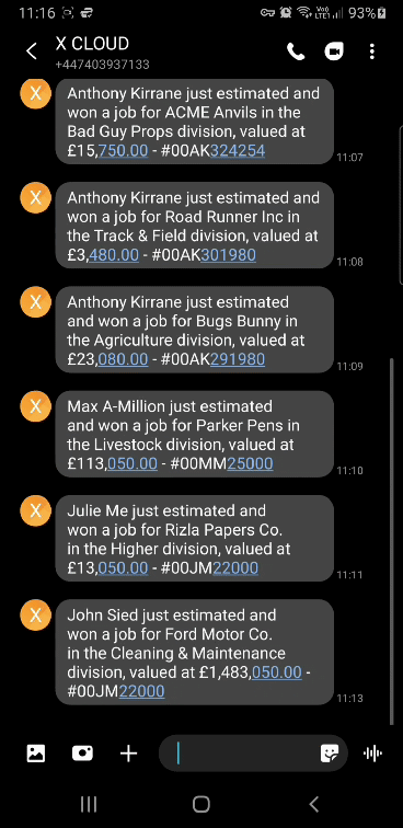 X Cloud SMS Alerting
